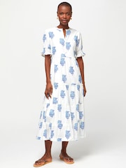 Blau - Aspiga 100% Cordelia-Kleid aus Baumwolle - Bild 1 von 5
