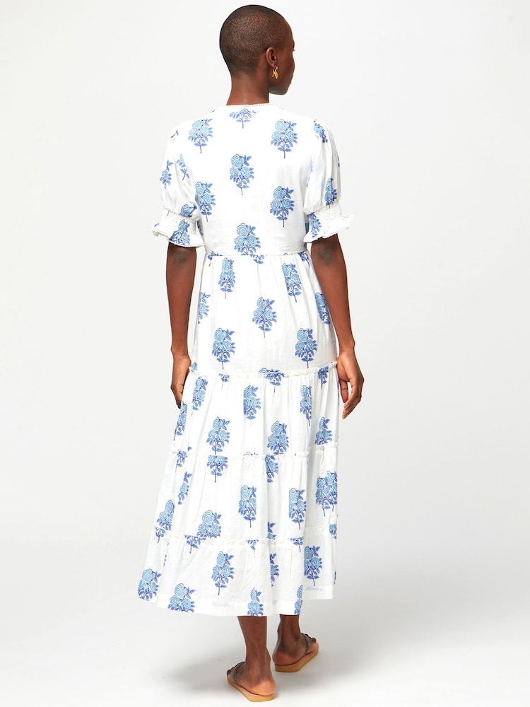 Blau - Aspiga 100% Cordelia-Kleid aus Baumwolle - Bild 2 von 5