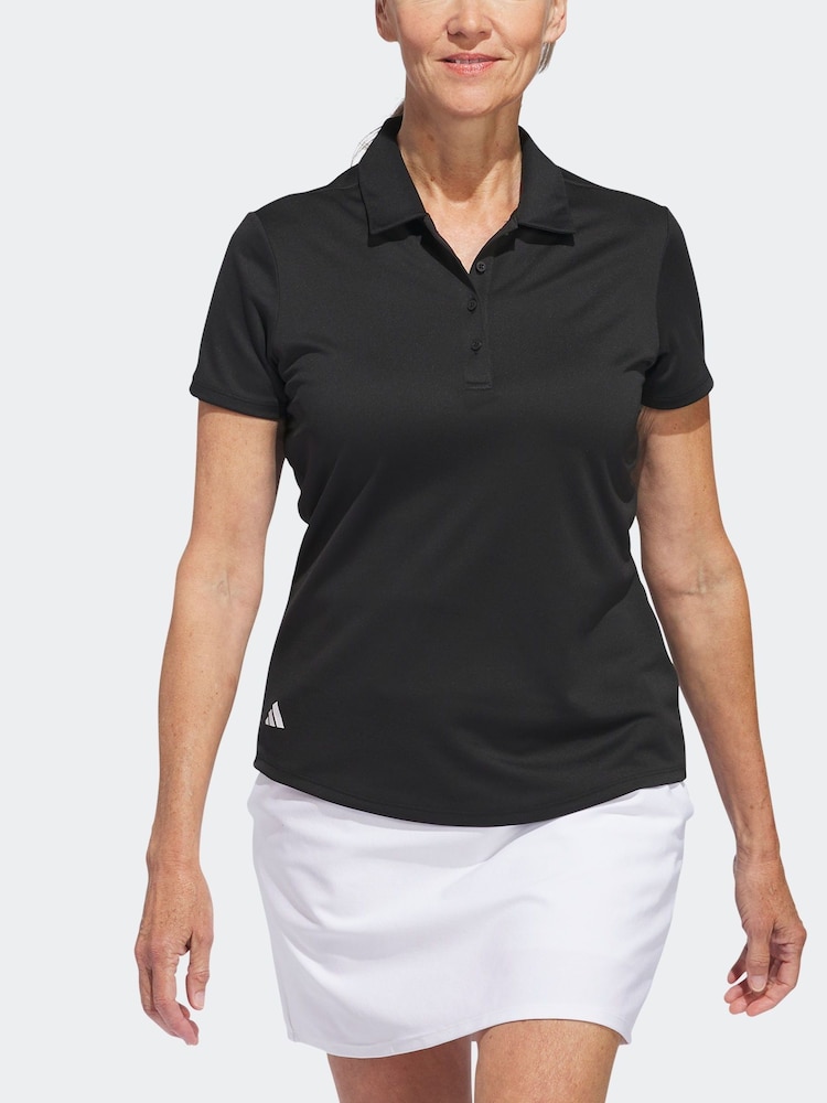 Negro - Polo de manga corta liso de mujer de adidas Golf - Imagen 1 de 6