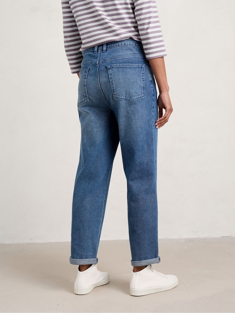 Seasalt Cornwall Blue Trenow Cove Straight Leg Jeans - Image 2 of 5