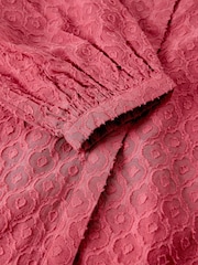 White Stuff Pink Lana Jacquard Top - Image 5 of 5
