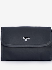 Barbour® Navy Cascade Hanging 100% Cotton Washbag - Image 1 of 6