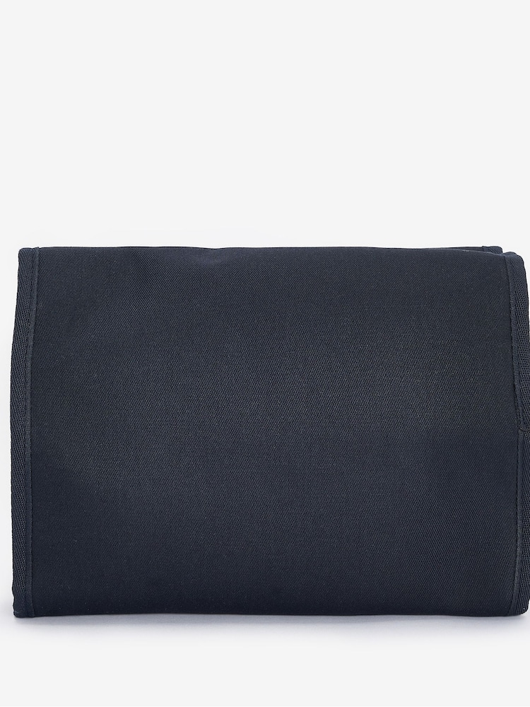 Barbour® Navy Cascade Hanging 100% Cotton Washbag - Image 2 of 6 Barbour® Navy Cascade Hanging 100% Cotton Washbag - Image 2 of 6