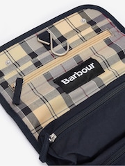 Barbour® Navy Cascade Hanging 100% Cotton Washbag - Image 5 of 6
