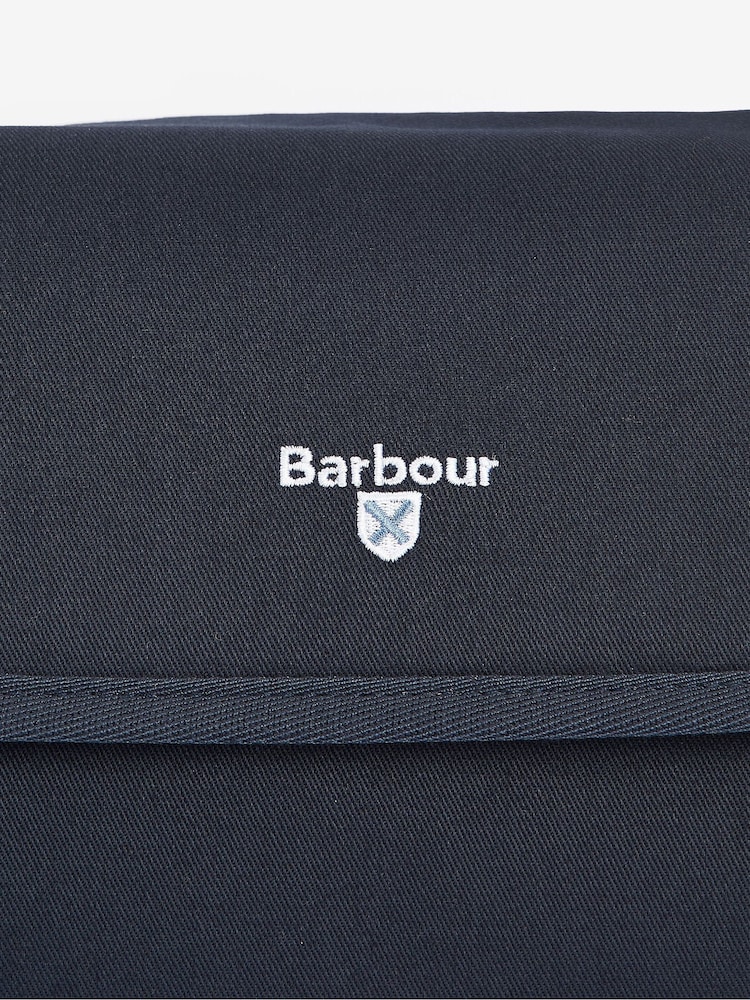 Barbour® Navy Cascade Hanging 100% Cotton Washbag - Image 6 of 6 Barbour® Navy Cascade Hanging 100% Cotton Washbag - Image 6 of 6