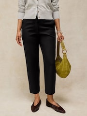 White Stuff Black Illy Crop Straight Trousers - Image 1 of 5