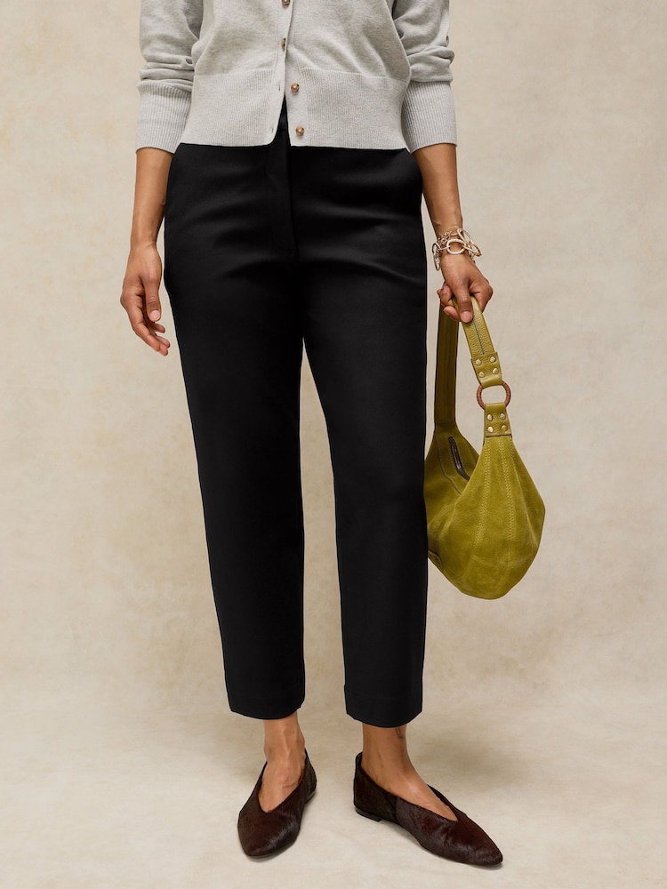 White Stuff Black Illy Crop Straight Trousers - Image 1 of 5 White Stuff Black Illy Crop Straight Trousers - Image 1 of 5