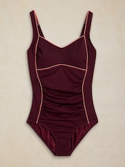 White Stuff Purple Splash Control Swimsuit - Image 4 of 5