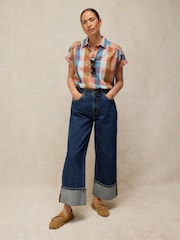 White Stuff Pink Orla Pop Over Shirt - Image 1 of 5
