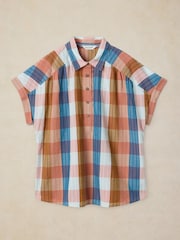 White Stuff Pink Orla Pop Over Shirt - Image 4 of 5