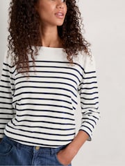 Seasalt Cornwall White/Blue Sailor Top - Image 1 of 5
