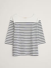 Seasalt Cornwall White/Blue Sailor Top - Image 4 of 5