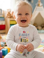 Personalised Fathers Day Sleepsuit & Bib Pyjamas Set by Little Years - Image 1 of 2