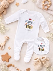 Personalised Fathers Day Sleepsuit & Bib Pyjamas Set by Little Years - Image 2 of 2