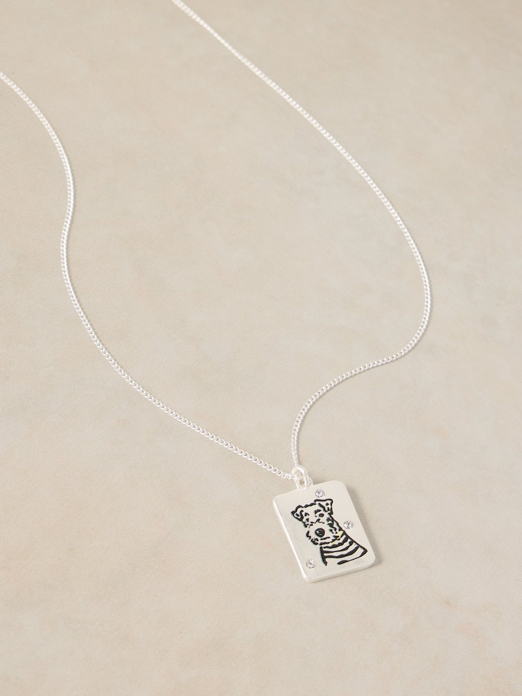 White Stuff Silver Tone Pet Pal Dog Necklace - Image 2 of 2