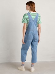 Seasalt Cornwall Blue Porthallow Cove Denim Dungarees - Image 2 of 5
