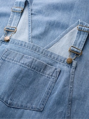 Seasalt Cornwall Blue Porthallow Cove Denim Dungarees - Image 5 of 5