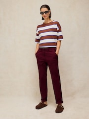 White Stuff Purple Twister Chino Trousers - Image 3 of 6