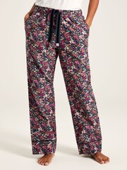 Joules Stella Navy Floral Cotton Pyjama Bottoms - Image 1 of 7