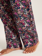 Joules Stella Navy Floral Cotton Pyjama Bottoms - Image 6 of 7