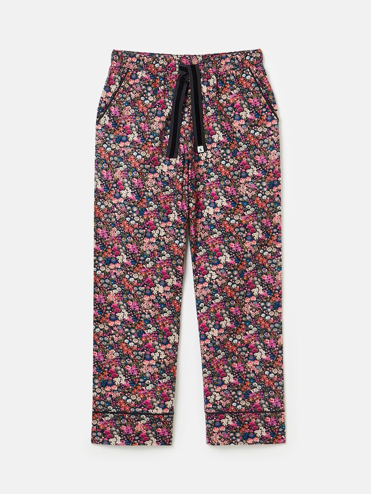 Joules Stella Navy Floral Cotton Pyjama Bottoms - Image 7 of 7