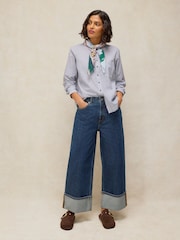 White Stuff Blue Libby Cotton Shirt - Image 1 of 5