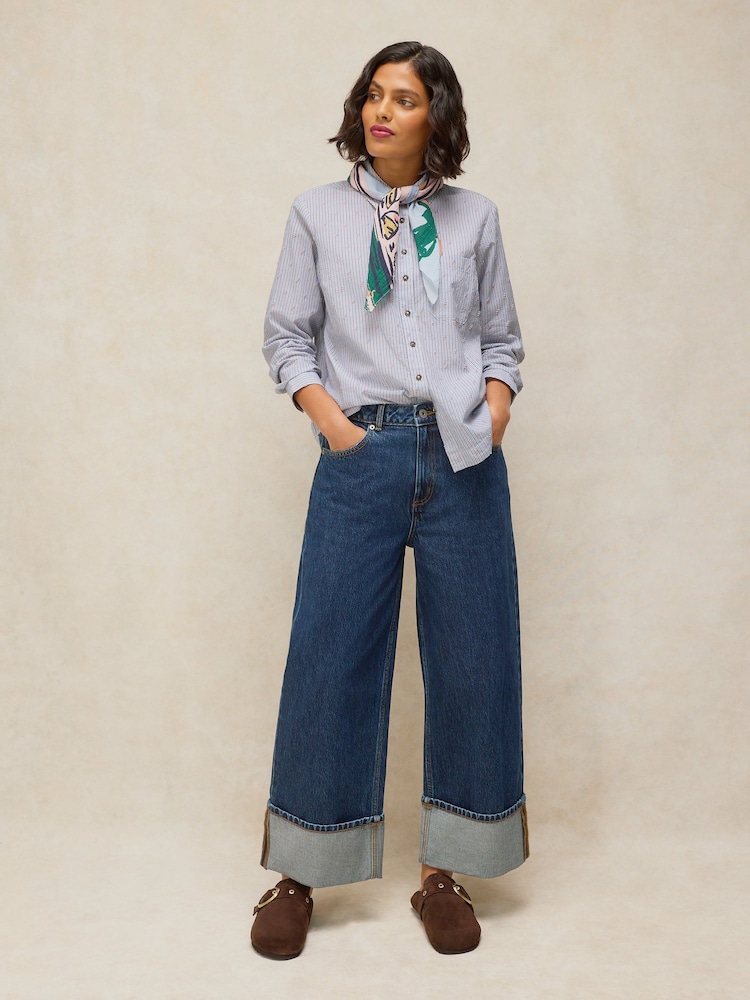 White Stuff Blue Libby Cotton Shirt - Image 1 of 5 White Stuff Blue Libby Cotton Shirt - Image 1 of 5
