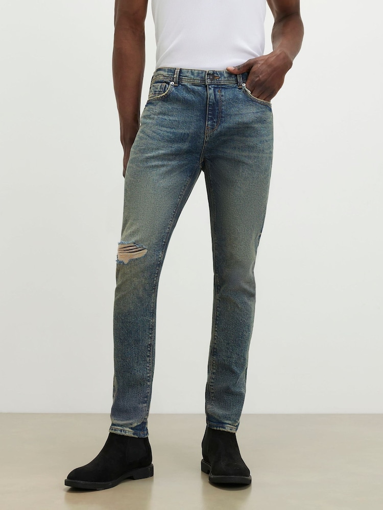 Jean River Island skinny déchiré - Image 2 de 4