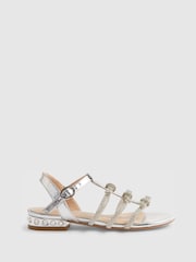 River Island Silver Diamonte Sandals - Image 1 of 5