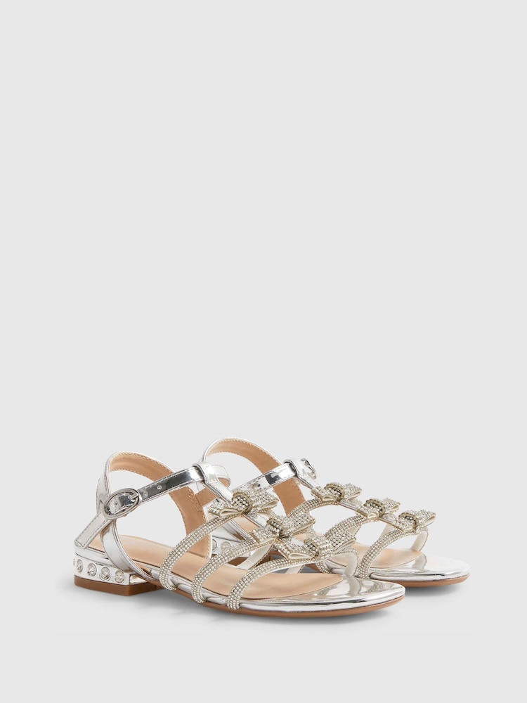 River Island Silver Diamonte Sandals - Image 2 of 5 River Island Silver Diamonte Sandals - Image 2 of 5