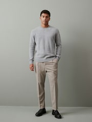 Neutral Relaxed Tapered Relaxed Fit Brushed Flannel Trousers - Image 2 of 9