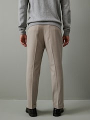 Neutral Relaxed Tapered Relaxed Fit Brushed Flannel Trousers - Image 3 of 9