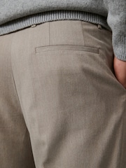 Neutral Relaxed Tapered Relaxed Fit Brushed Flannel Trousers - Image 5 of 9