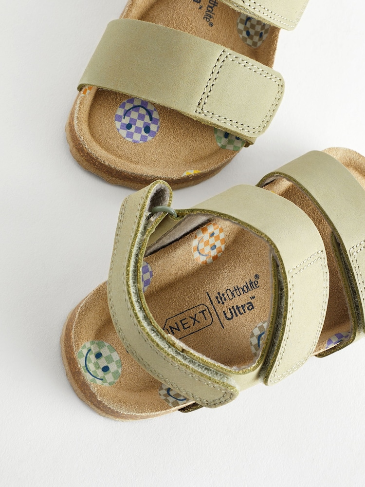 Sage Green Standard Fit (F) Leather Touch Fastening Corkbed Sandals - Image 10 of 10 Sage Green Standard Fit (F) Leather Touch Fastening Corkbed Sandals - Image 10 of 10