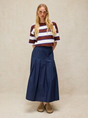 White Stuff Brown Kat Stripe Midweight T-Shirt - Image 3 of 6