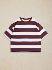 White Stuff Brown Kat Stripe Midweight T-Shirt - Image 5 of 6