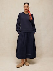 White Stuff Blue Carter Mix Sweat Dress - Image 1 of 5