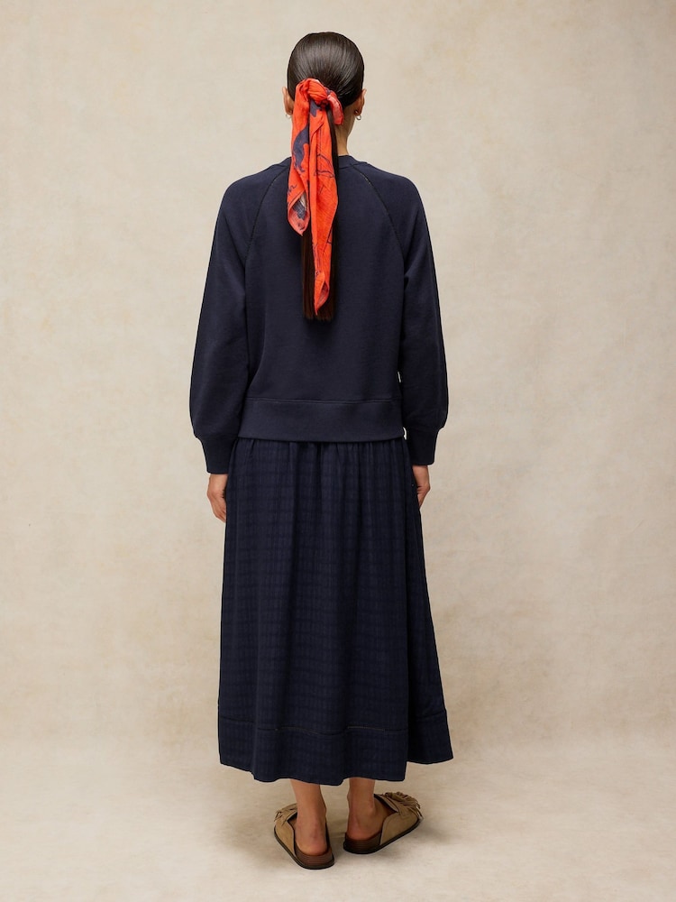 White Stuff Blue Carter Mix Sweat Dress - Image 2 of 5 White Stuff Blue Carter Mix Sweat Dress - Image 2 of 5