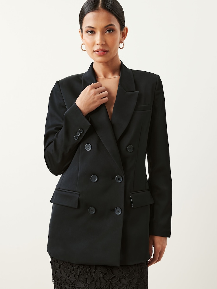 Schwarz - Blazer mit Paisleymuster-Futter - Bild 1 von 6