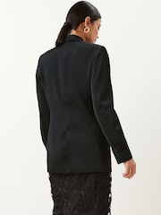 Schwarz - Blazer mit Paisleymuster-Futter - Bild 2 von 6