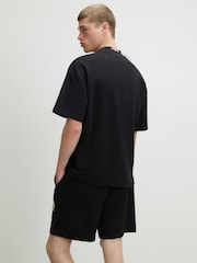 River Island Black Oversized Flower Roping T-Shirt - Image 2 of 4