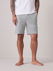 Grey/Sage Green 100% Cotton Lightweight Joggers Shorts 2 Pack - Image 10 of 16