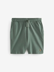 Grey/Sage Green 100% Cotton Lightweight Joggers Shorts 2 Pack - Image 12 of 16