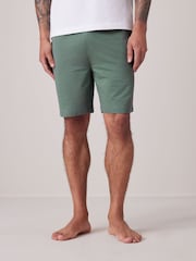 Grey/Sage Green 100% Cotton Lightweight Joggers Shorts 2 Pack - Image 4 of 16
