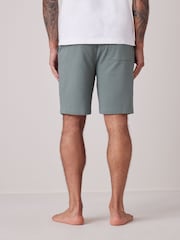 Grey/Sage Green 100% Cotton Lightweight Joggers Shorts 2 Pack - Image 5 of 16