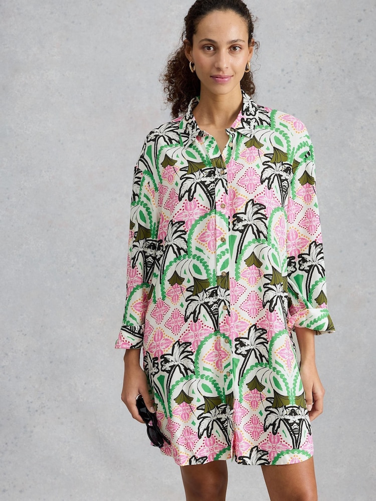 White Stuff White Suzie Beach Shirt Dress - Image 2 of 6 White Stuff White Suzie Beach Shirt Dress - Image 2 of 6