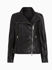AllSaints Black Ellis Biker Jacket - Image 7 of 7