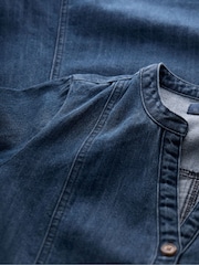 Seasalt Cornwall Blue Wightwick Denim Midi Dress - Image 6 of 6