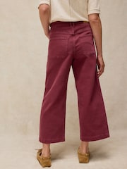 White Stuff Purple Tia Wide Leg Crop Jeans - Image 2 of 6