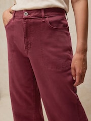 White Stuff Purple Tia Wide Leg Crop Jeans - Image 4 of 6
